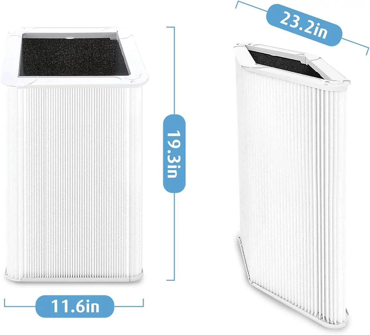 121 Replacement Filter suitable with Blueair Blue Pure 121 Air Purifier, HEPA and Activated Carbon Filter
