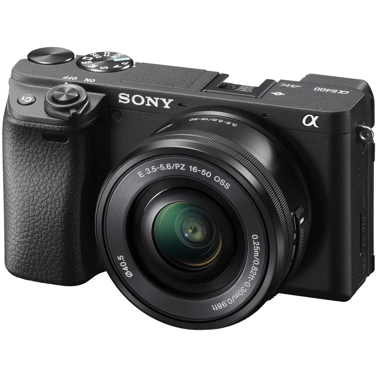 Alpha a6400 Mirrorless Digital Camera with E PZ 16-50mm OSS Lens, 128GB SanDisk Card, Tripod, Case, ZeeTech Accessory Bundle