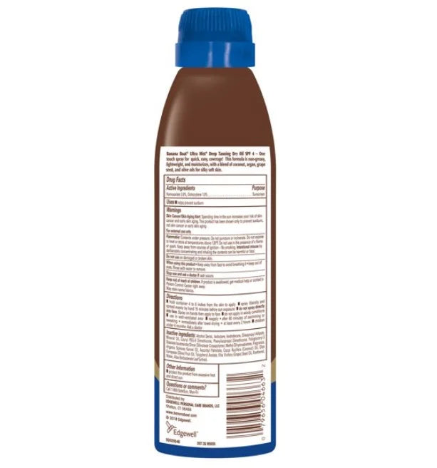 Banana craft UltraMist Deep Tanning Dry Oil - SPF 4 - 6oz (Pack of 5)