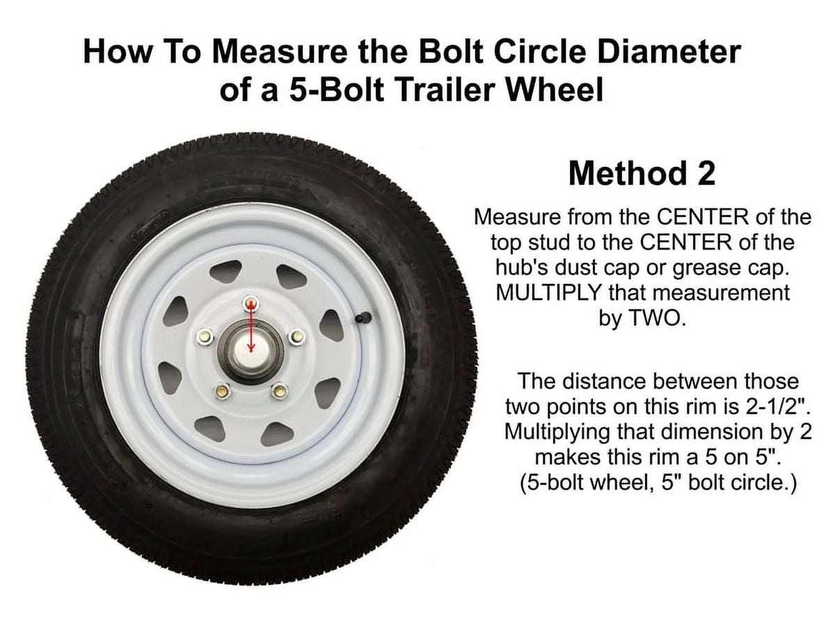 Pair of 5-Bolt On 4-1/2 Inch Trailer Hub Assemblies - Includes (2) Square Stock 1-3/8 Inch To 1-1/16 Inch Tapered Spindles & Bearings