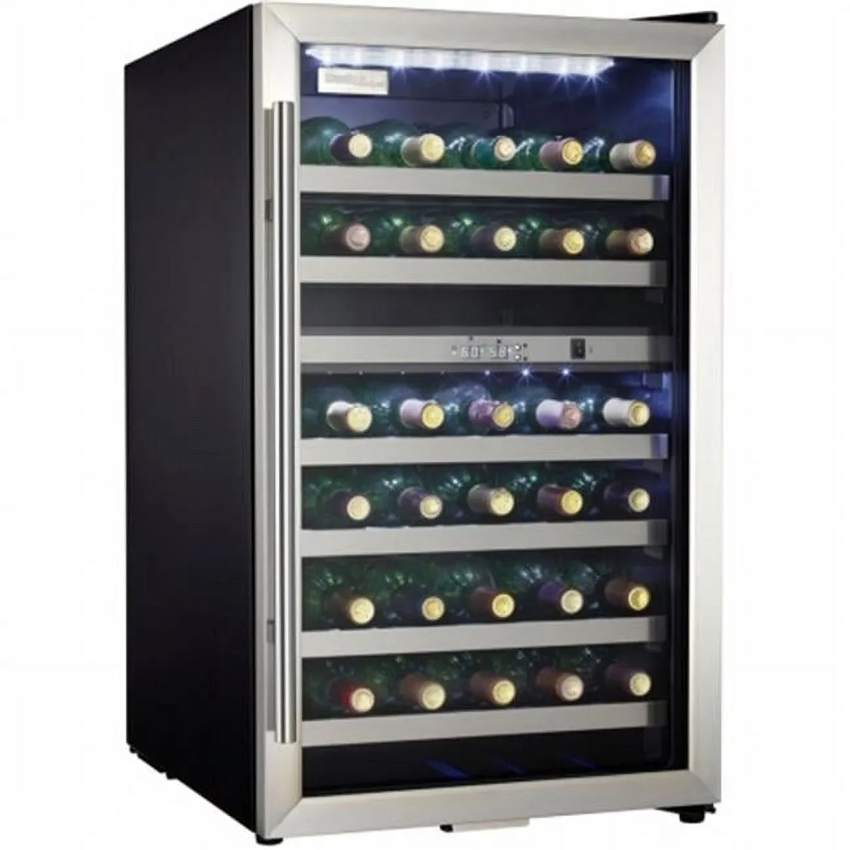 Freestanding Compact Wine Cooler with 38-Bottle Capacity. Danby 20 in