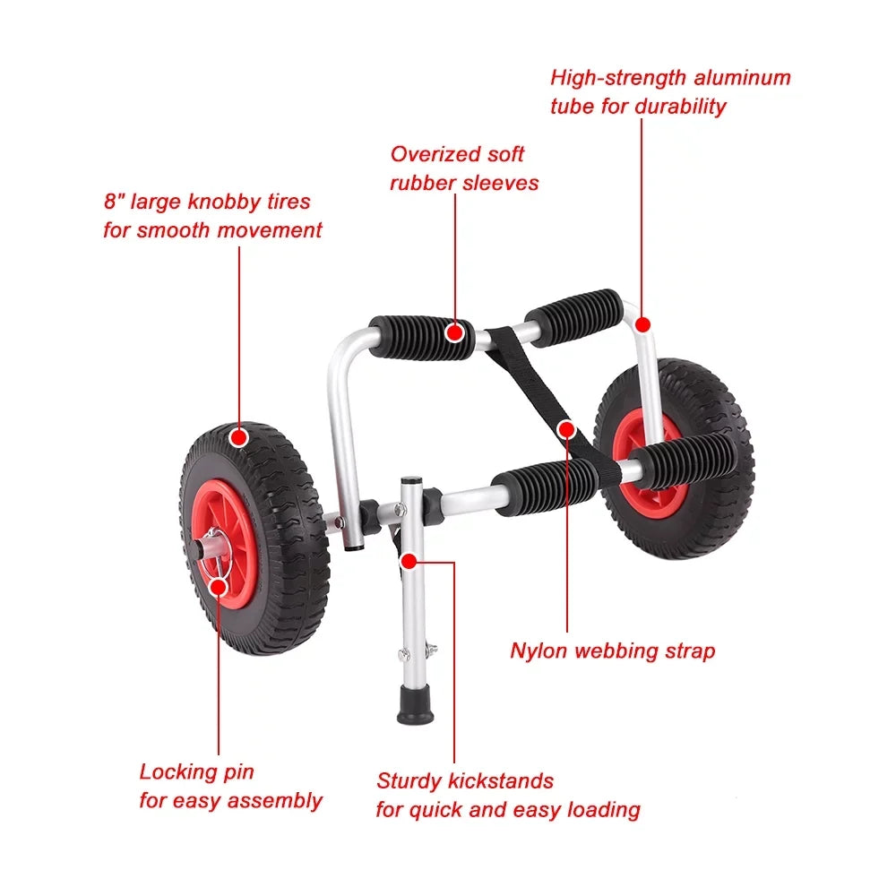 Anself Portable Lightweight Foldable craft Kayak Canoe Trolley