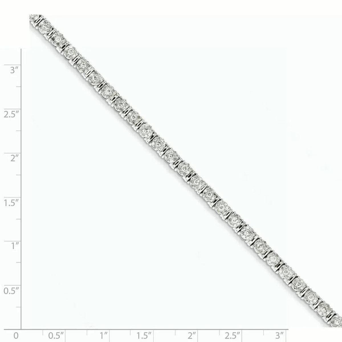 Carat Wt- 2ct. 14k White Gold Diamond Tennis Bracelet