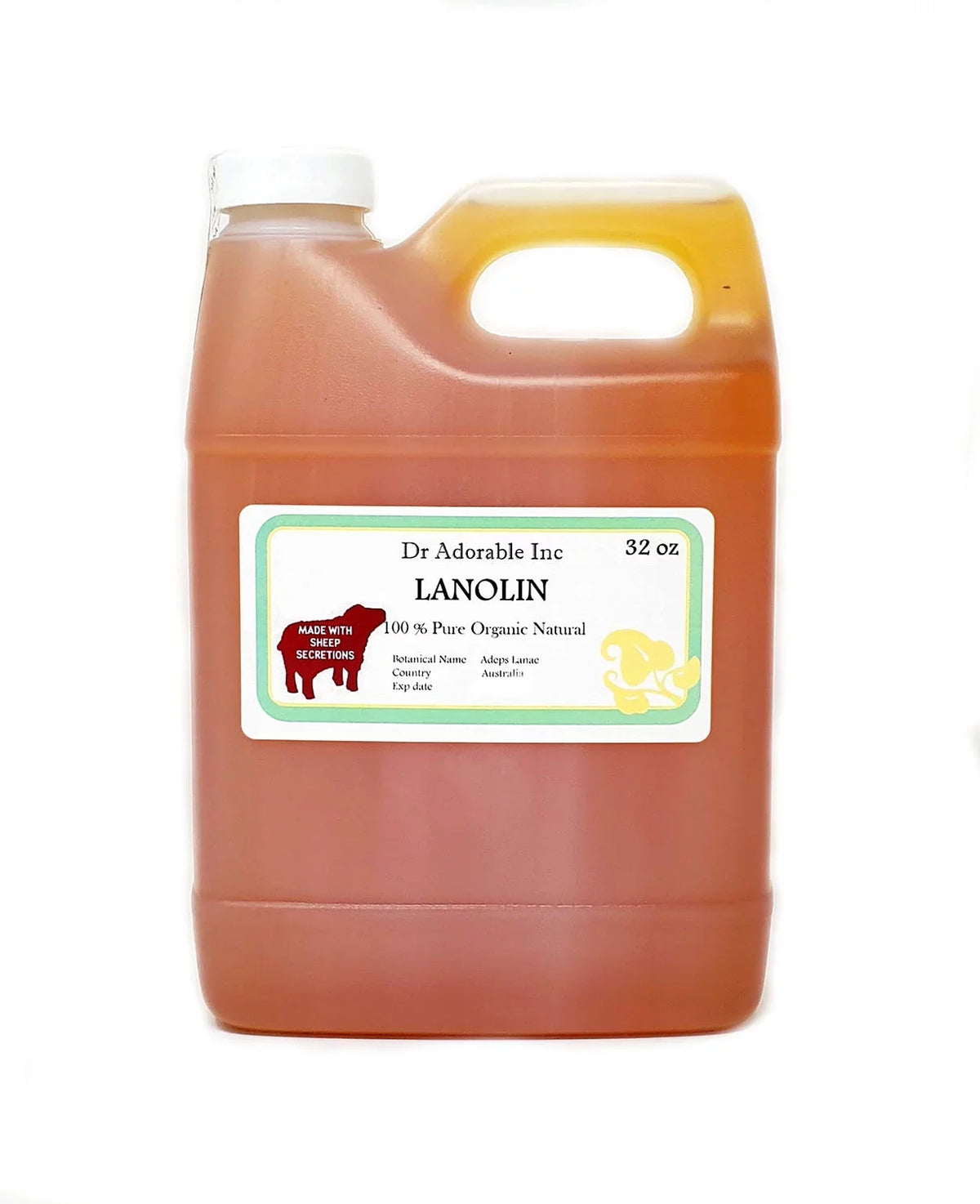 Adorable - Lanolin Oil Pure USP Grade Skin LIP Moisturizing by Dr.Adorable - 32 Oz. Dr
