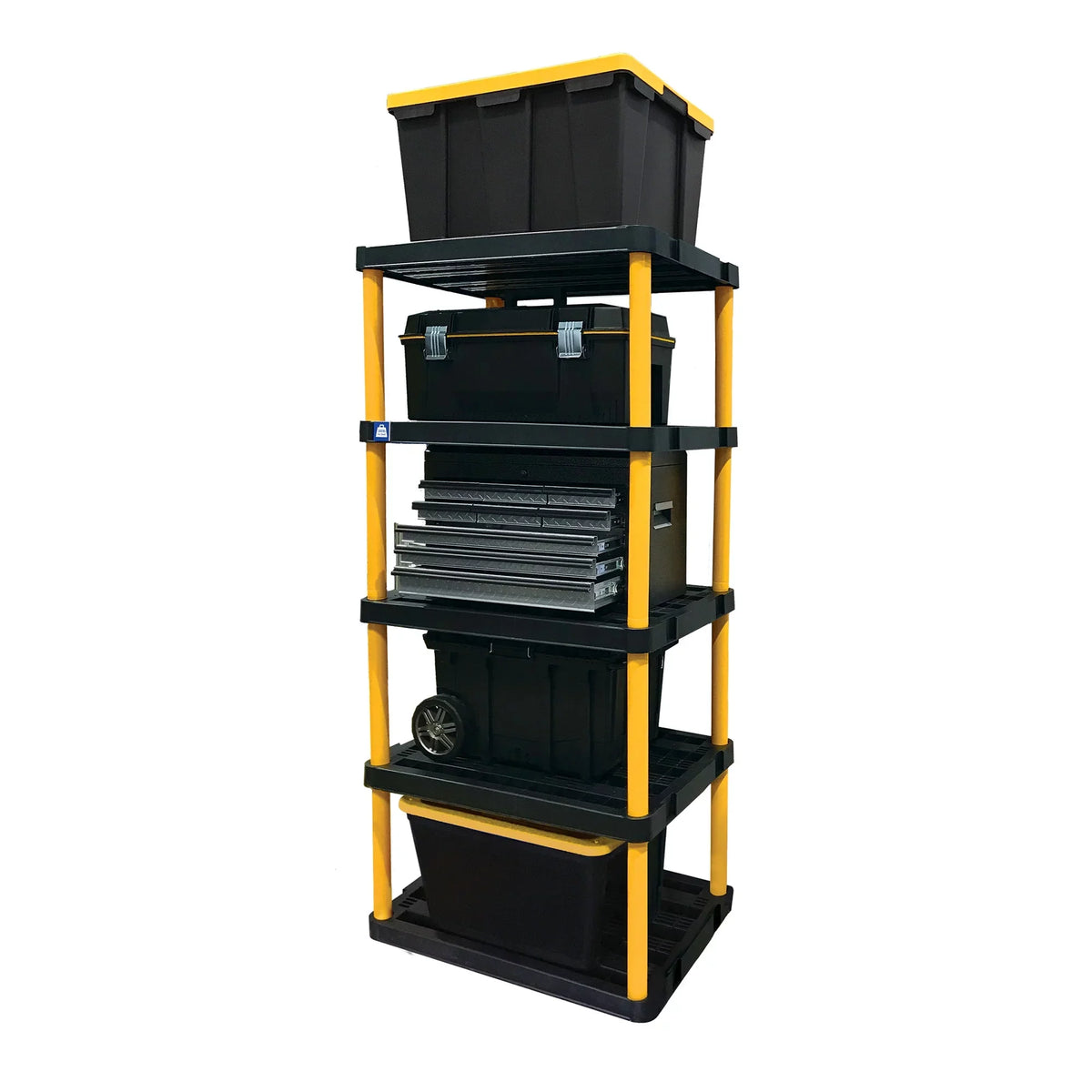 Gracious Living Extra Large Premium Duty Ventilated Plastic Shelving, Black