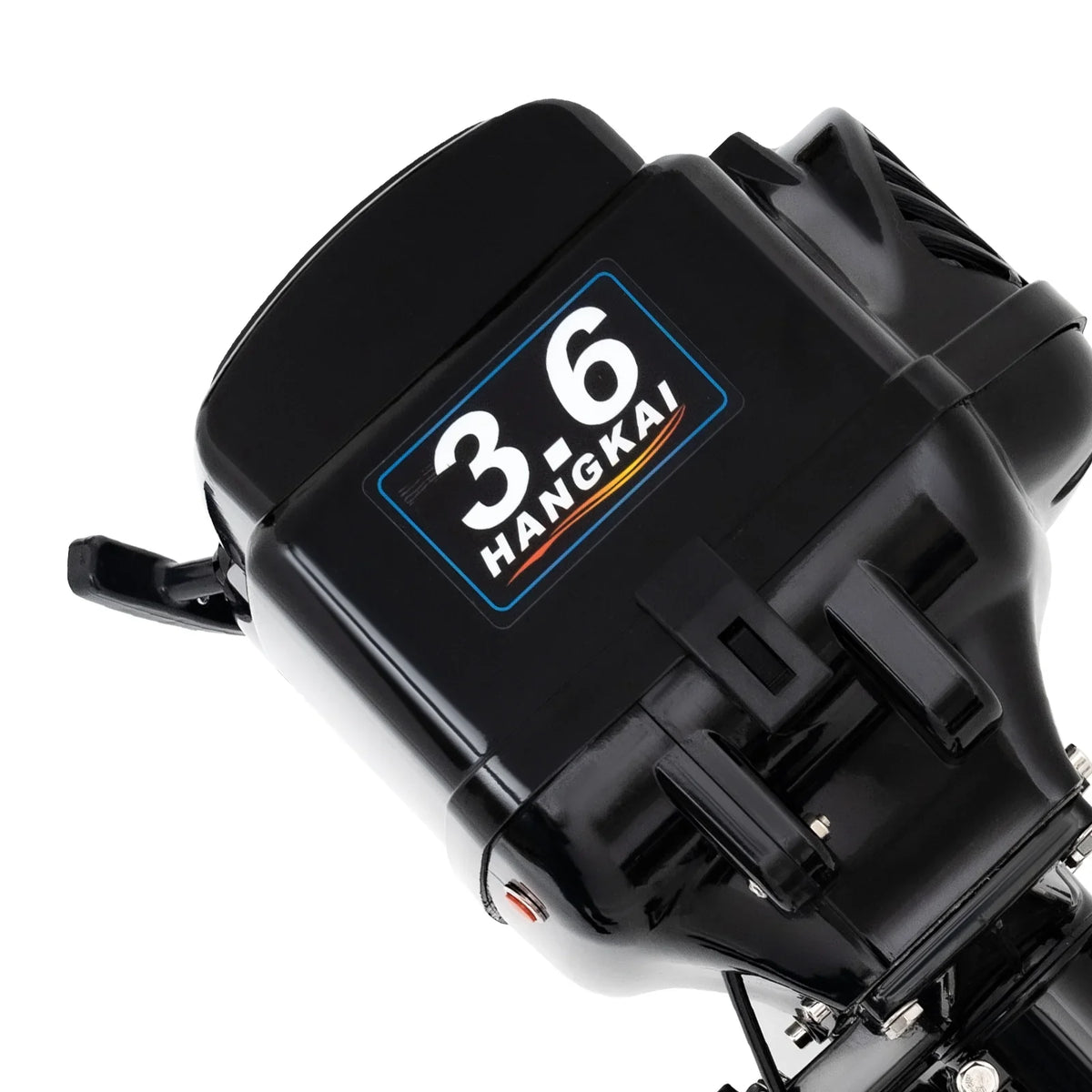 2 Stroke 3.6 Gasoline Outboard Motor, 55cc Fishing craft Engine with aqua Cooling System Clutch Control Black