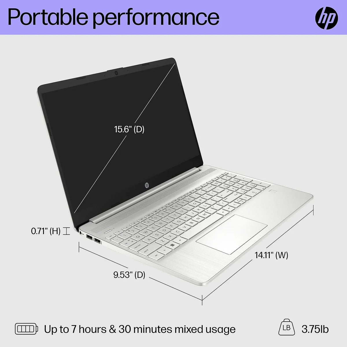 15.6" Laptop Core i3-1215U 8GB Memory 256GB SSD Windows 11 Home (8J0Z6UA#ABA)
