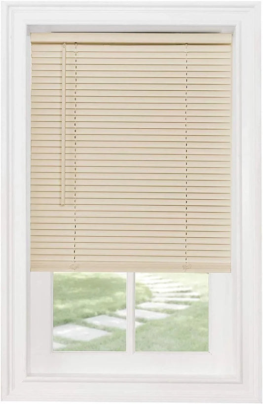 Cordless 1" Light Filtering Mini Blind, 43" Wide x 64" Long, Alabaster