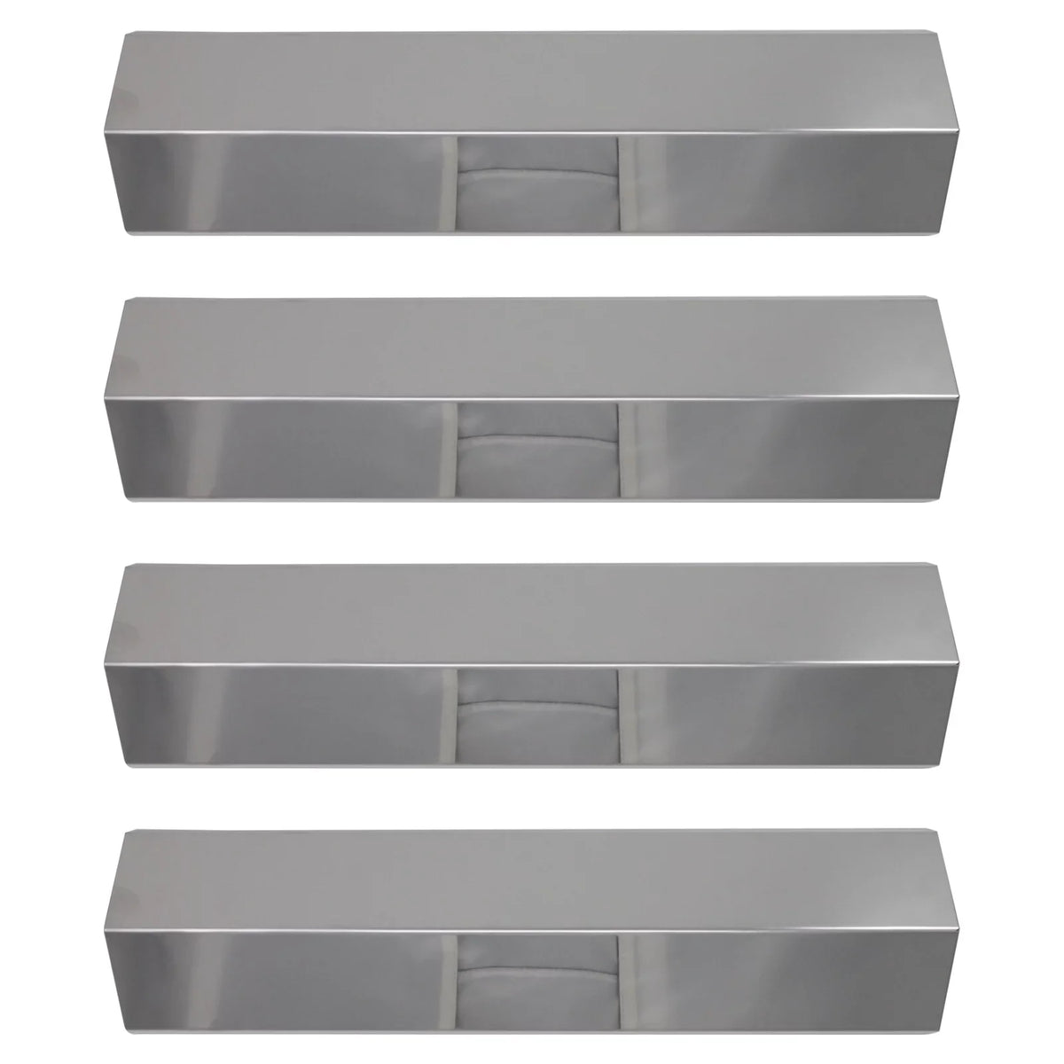 4-Pack BBQ Grill Heat Shield Plate Tent Replacement Parts for Charmglow 810-8410-F - matching Barbeque Stainless Steel Flame Tamer, Guard, Deflector, Flavorizer Bar, Vaporizer Bar, Burner protector 15"