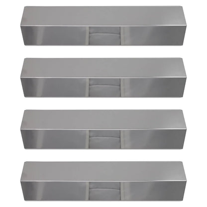 4-Pack BBQ Grill Heat Shield Plate Tent Replacement Parts for Charmglow 810-8410-F - matching Barbeque Stainless Steel Flame Tamer, Guard, Deflector, Flavorizer Bar, Vaporizer Bar, Burner protector 15"