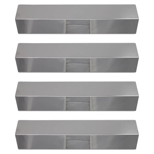 4-Pack BBQ Grill Heat Shield Plate Tent Replacement Parts for Charmglow 810-8410-F - matching Barbeque Stainless Steel Flame Tamer, Guard, Deflector, Flavorizer Bar, Vaporizer Bar, Burner protector 15"