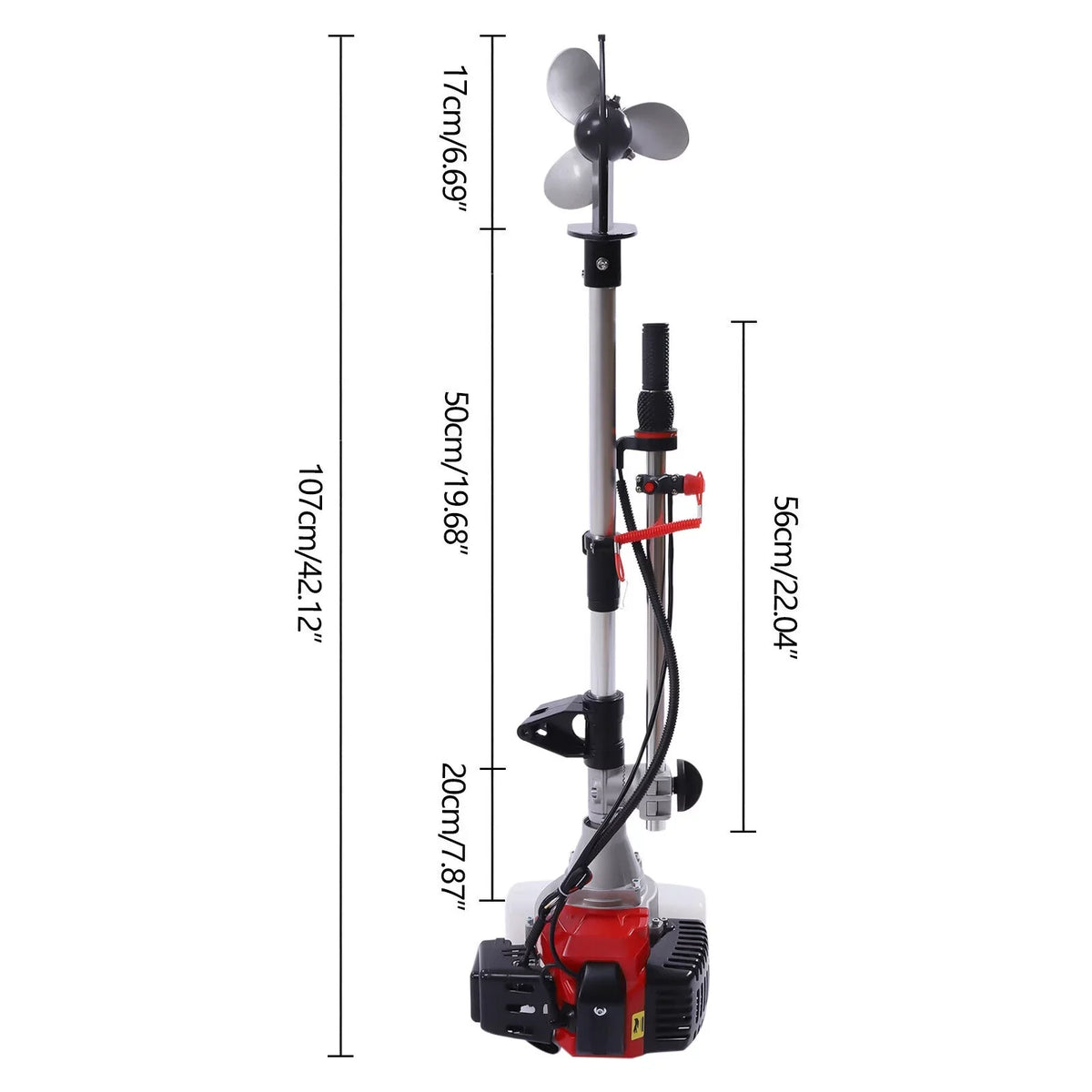 52CC 2.3  2 Stroke Gas-Powered Outboard Trolling Motor craft Engine Long Shaft