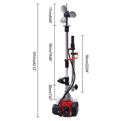 52CC 2.3  2 Stroke Gas-Powered Outboard Trolling Motor craft Engine Long Shaft