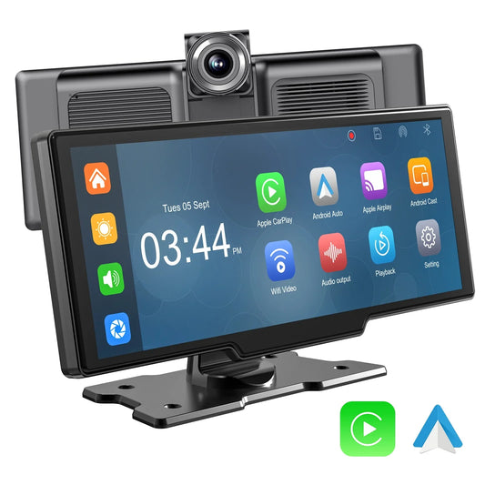 Herilary Wireless  Carplay Screen Car Stereo Android Auto Car Play Adapter 10.26" Touch Screen Wireless Carplay with 2.5K Dash Cam, Mirror Link/Siri/Wifi/Bluetooth/Double Din