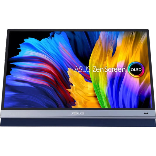 ZenScreen OLED MQ16AH Portable Monitor - 15.6-inch FHD (1920 x 1080), OLED, 100% DCI-P3, 1 ms Response Time, Delta E < 2, HDR-10, USB Type-C, Mini HDMI, Proximity Sensor, Smart Case, Flicker Free