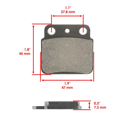 Front & Rear Brake Pads for Suzuki LT500R Quadracer 500 1987 1988 1989 1990