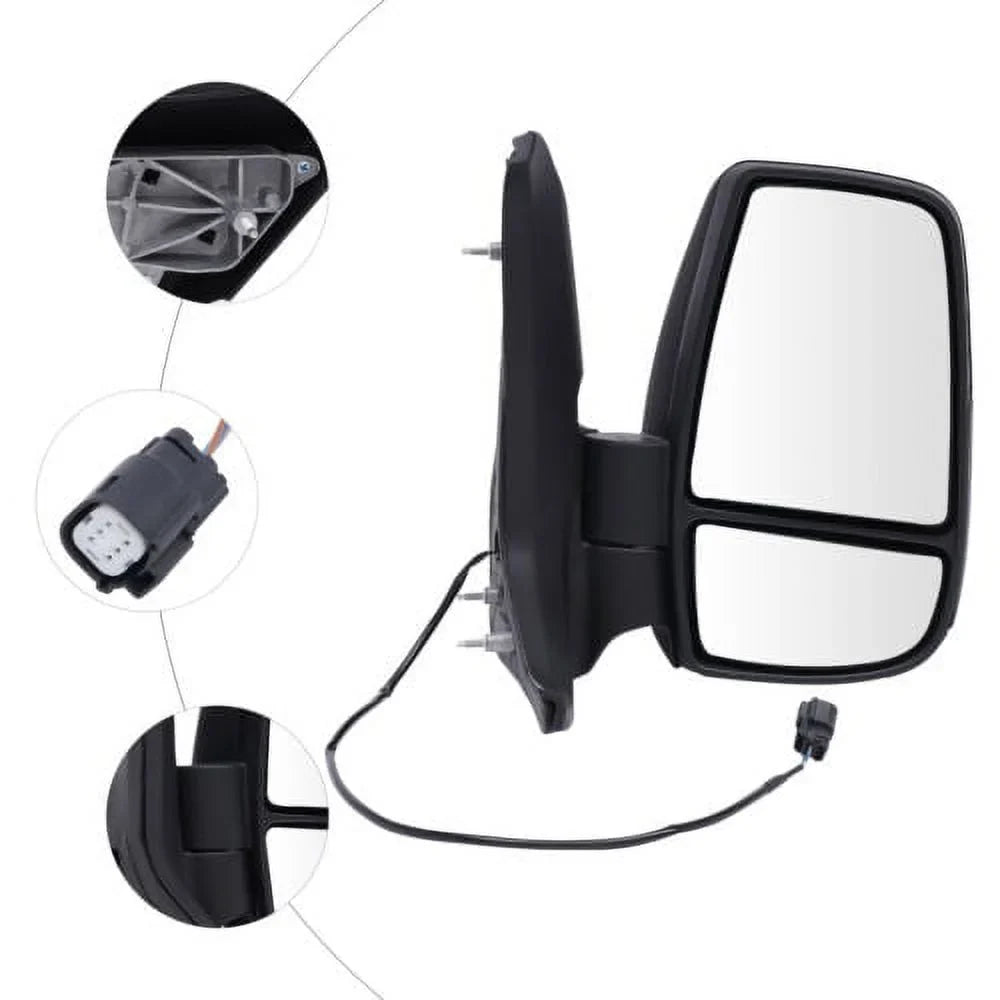 Fits  Transit 150/ 250/ 350 2015-2022 Right Side Rear View Mirror Short Arm