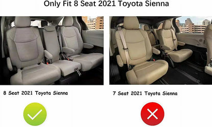 3W Cargo Liner matching for  Sienna 2021 2022 2023 8 seats TPE All atmospheric conditions Custom Fit Trunk Mat for 2021 2022 2023  Sienna ( (NOT for Spare Tire Model ), Black