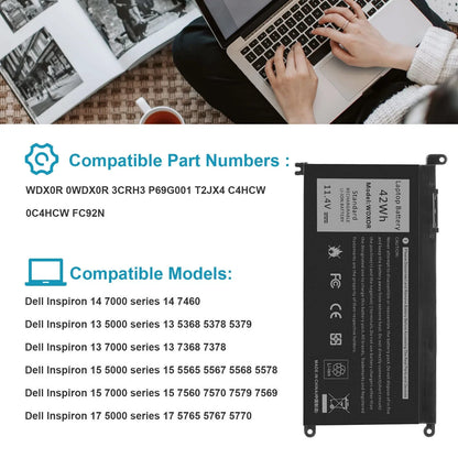 Battery For  Inspiron 14 7460,Inspiron 13 7368 7378