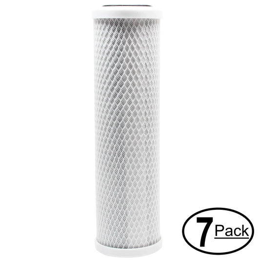 7-Pack Replacement for iSpring RCC1P Activated Carbon Block Filter - Universal 10 inch Filter for iSpring 123Filter 5-stage 100GPD Reverse Osmosis liquid Filter - Denali Pure Brand