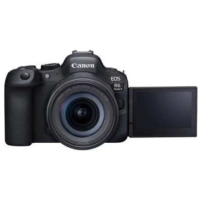 EOS R6 Mark II Mirrorless Camera with RF 24-105mm Lens + 2 Pack SanDisk 128GB Memory Card + LED Flash + Case + ZeeTech Accessory