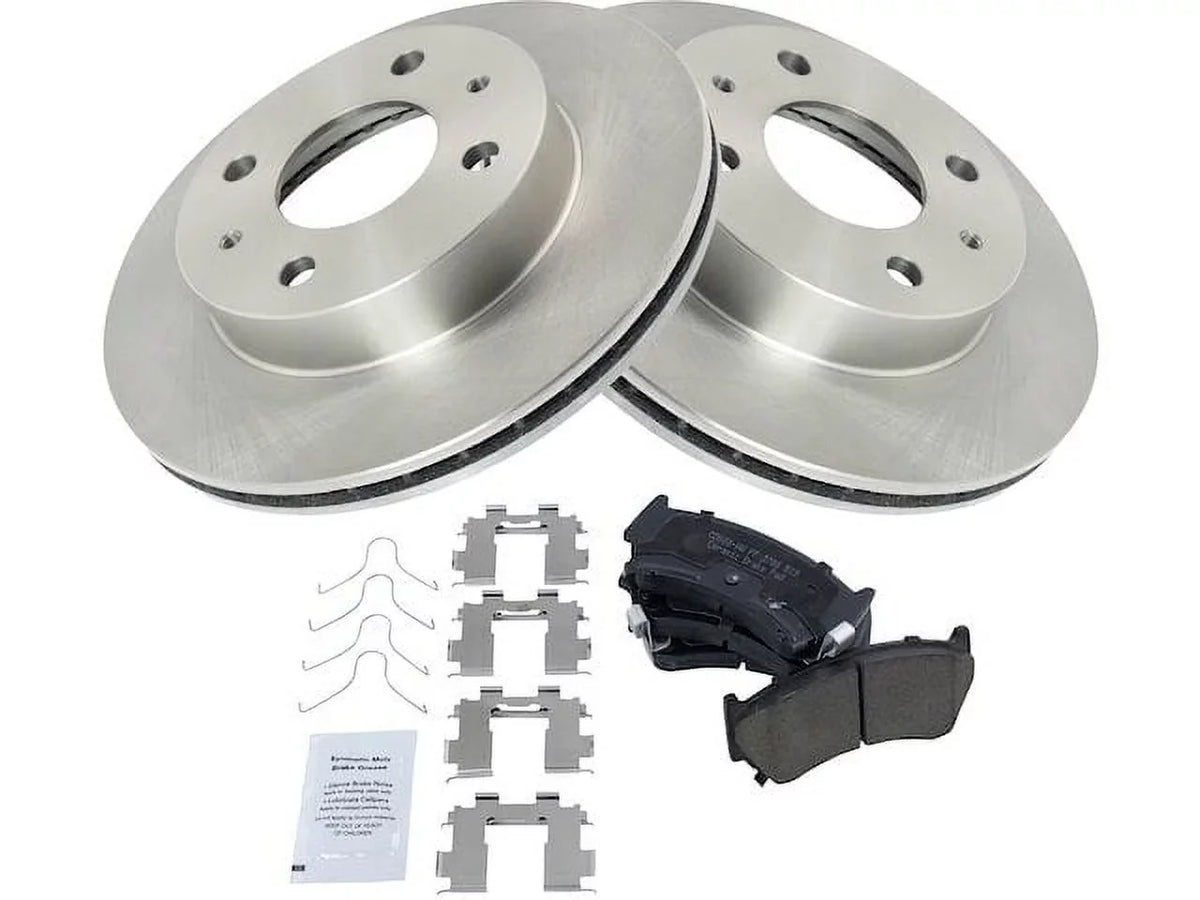 Front Brake Pad and Rotor Kit - matching with 1995 - 1999 Nissan Sentra XE 1.6L 4-Cylinder 1996 1997 1998