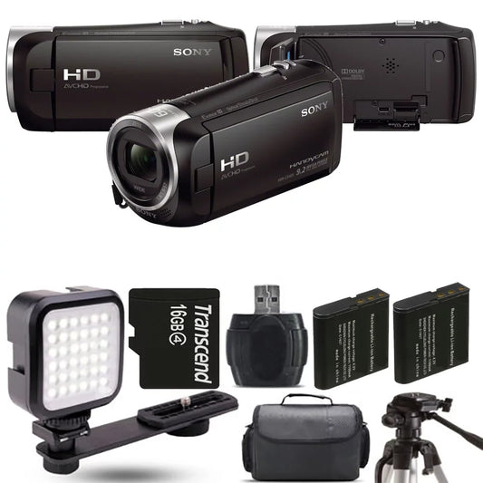 HDR-CX405 HD Handycam + Extra Battery + LED - 16GB Kit
