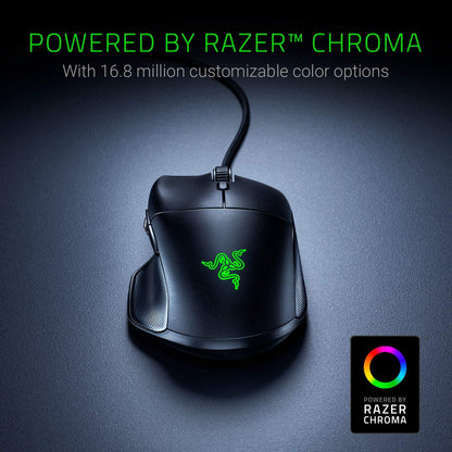 Basilisk Essential Gaming Mouse - [6400 DPI Optical Sensor][Chroma RGB Lighting][7 Programmable Buttons][Mechanical Switches]