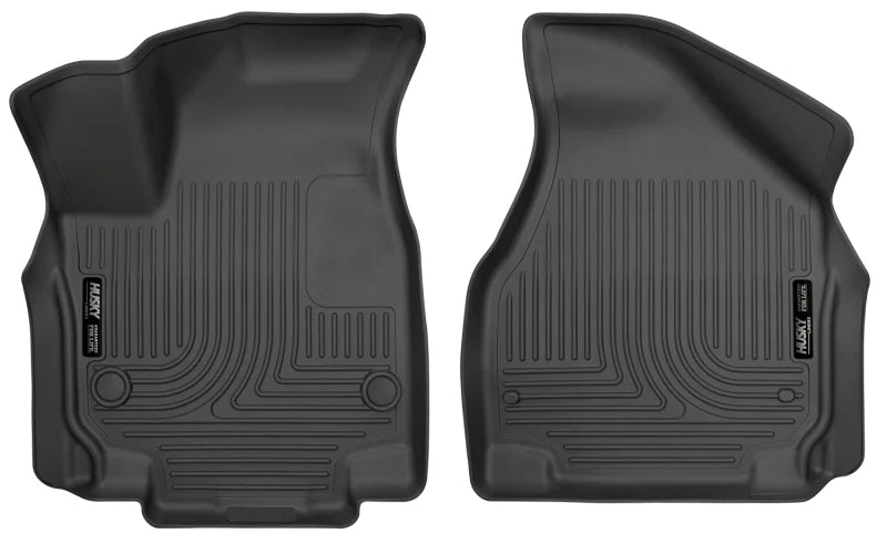 Husky by RealTruck Weatherbeater Series Front Floor Liners Black Front Row suitable with select: 2017-2021 Chrysler Pacifica Touring L, 2023 Chrysler Pacifica