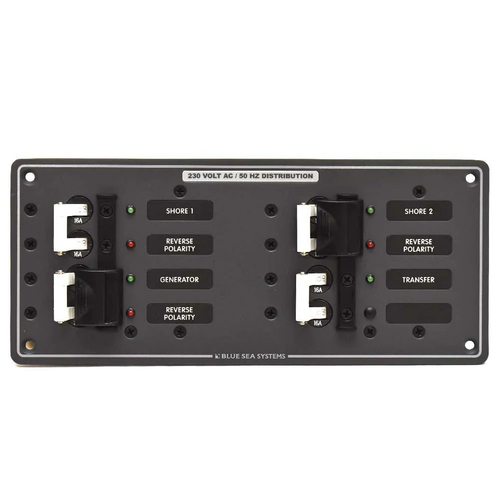 Blue Sea ship Power Distribution Panel 8598 | 230V AC Source Selector