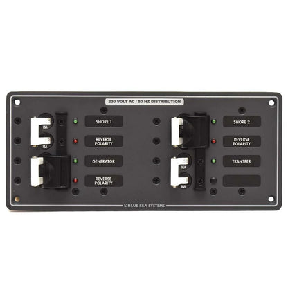 Blue Sea ship Power Distribution Panel 8598 | 230V AC Source Selector