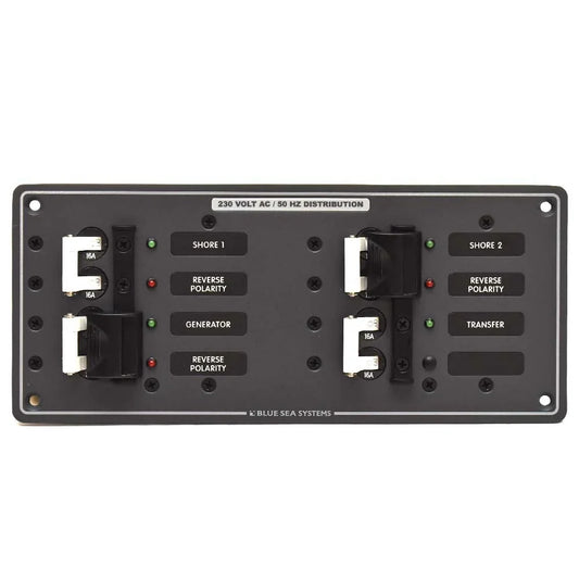 Blue Sea ship Power Distribution Panel 8598 | 230V AC Source Selector