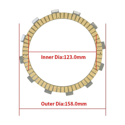 For Kawasaki VN400 Vulcan Classic Drifter/ ZR400 Zephyr X/ ZR400 ZRX400 ZRX400-II ZZ-R400/ EN450  454 LTD/ EN500 Vulcan 500 LTD/  Motorcycle Clutch Friction Plates 7 PCS Paper Based Kits