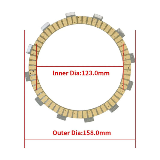 For Kawasaki VN400 Vulcan Classic Drifter/ ZR400 Zephyr X/ ZR400 ZRX400 ZRX400-II ZZ-R400/ EN450  454 LTD/ EN500 Vulcan 500 LTD/  Motorcycle Clutch Friction Plates 7 PCS Paper Based Kits
