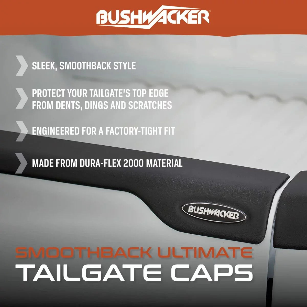 Bushwacker by RealTruck Ultimate Tailgate Cap - SmoothBack | 1-Pc, Black, Smooth Finish | 28510 | matching with 1993-2011  Ranger; 1994-2009 Mazda B2300, B3000, B4000 (Excludes Canadian Models)