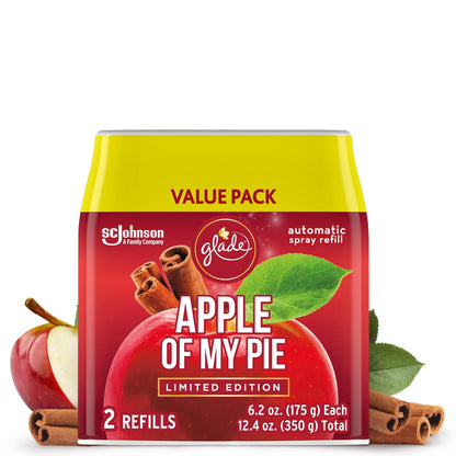 Glade Automatic Spray Refill, Air Freshener For Home And Bathroom,  Of My Pie, 6.2 Oz, 2 Count