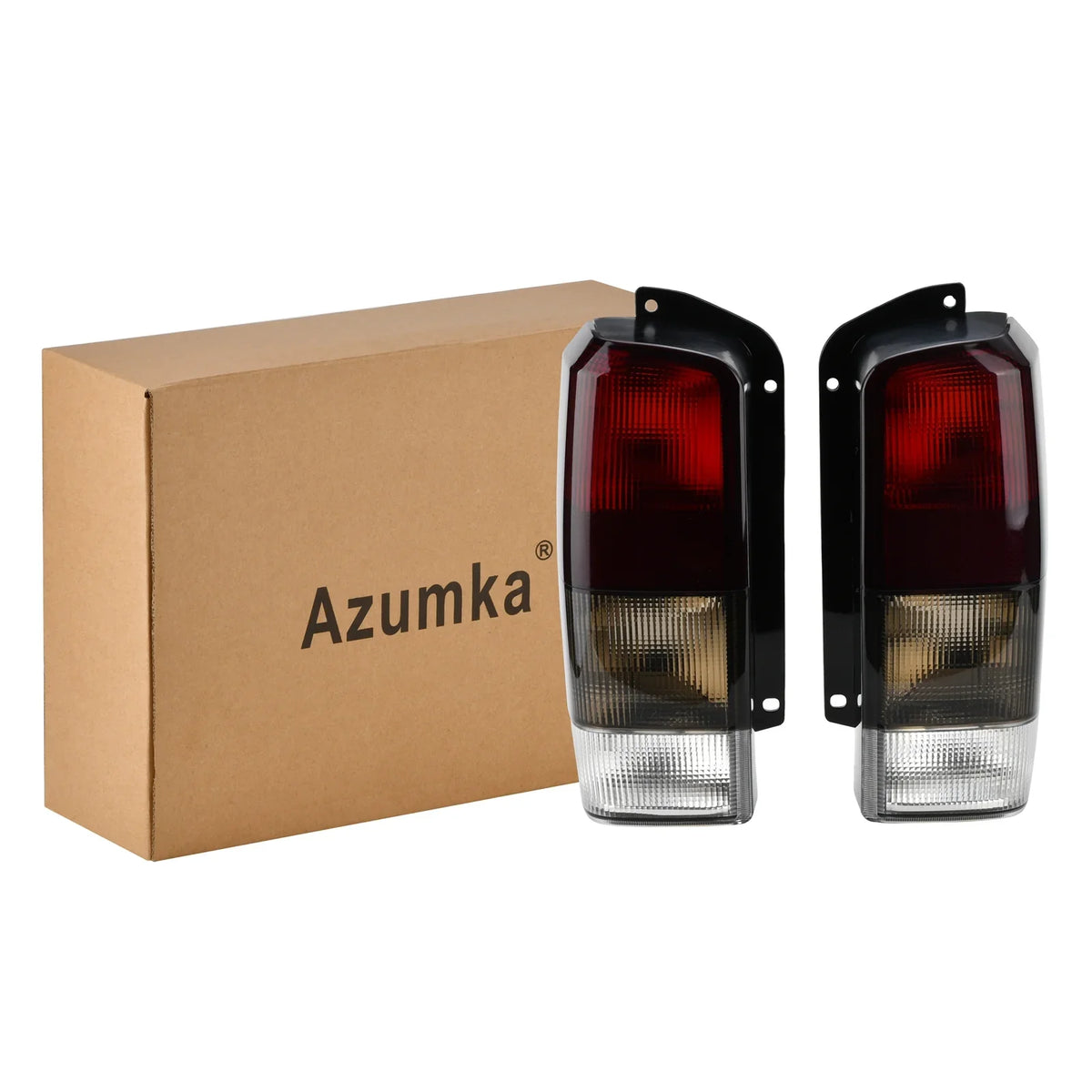 Fits for Jeep 97-01 XJ Tail Lights Red/black Smoke Lens Rear Tail Lamps Set(Left + Right)appropriate with 1997-2001 Cherokee XJ