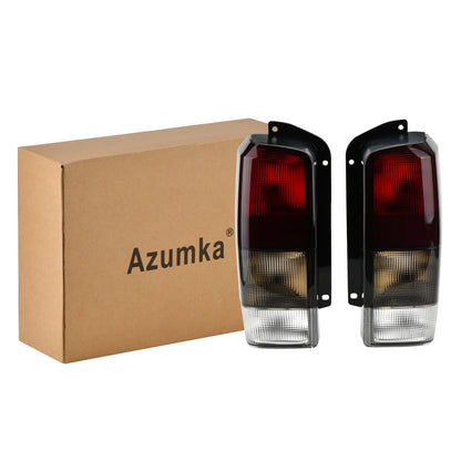 Fits for Jeep 97-01 XJ Tail Lights Red/black Smoke Lens Rear Tail Lamps Set(Left + Right)appropriate with 1997-2001 Cherokee XJ