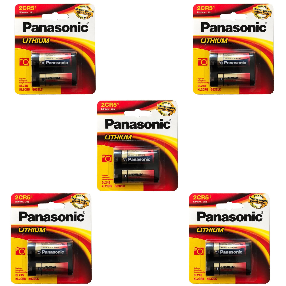 5x  6V 2CR5 Photo Lithium Battery suitable with RL2CR5-1, XLDL223AB
