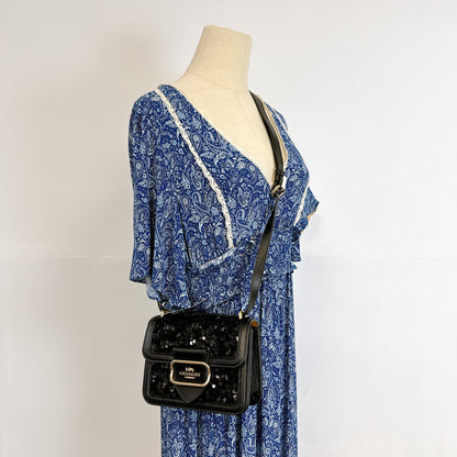 Coach CO922 Morgan Square Crossbody IN Black