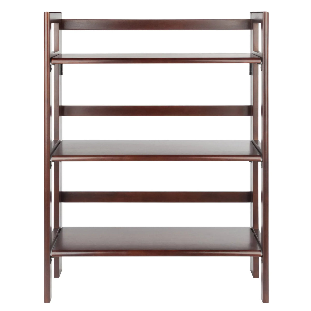 Winsome Wood Terry 3-Tier Foldable Shelf, Stackable, Walnut Finish