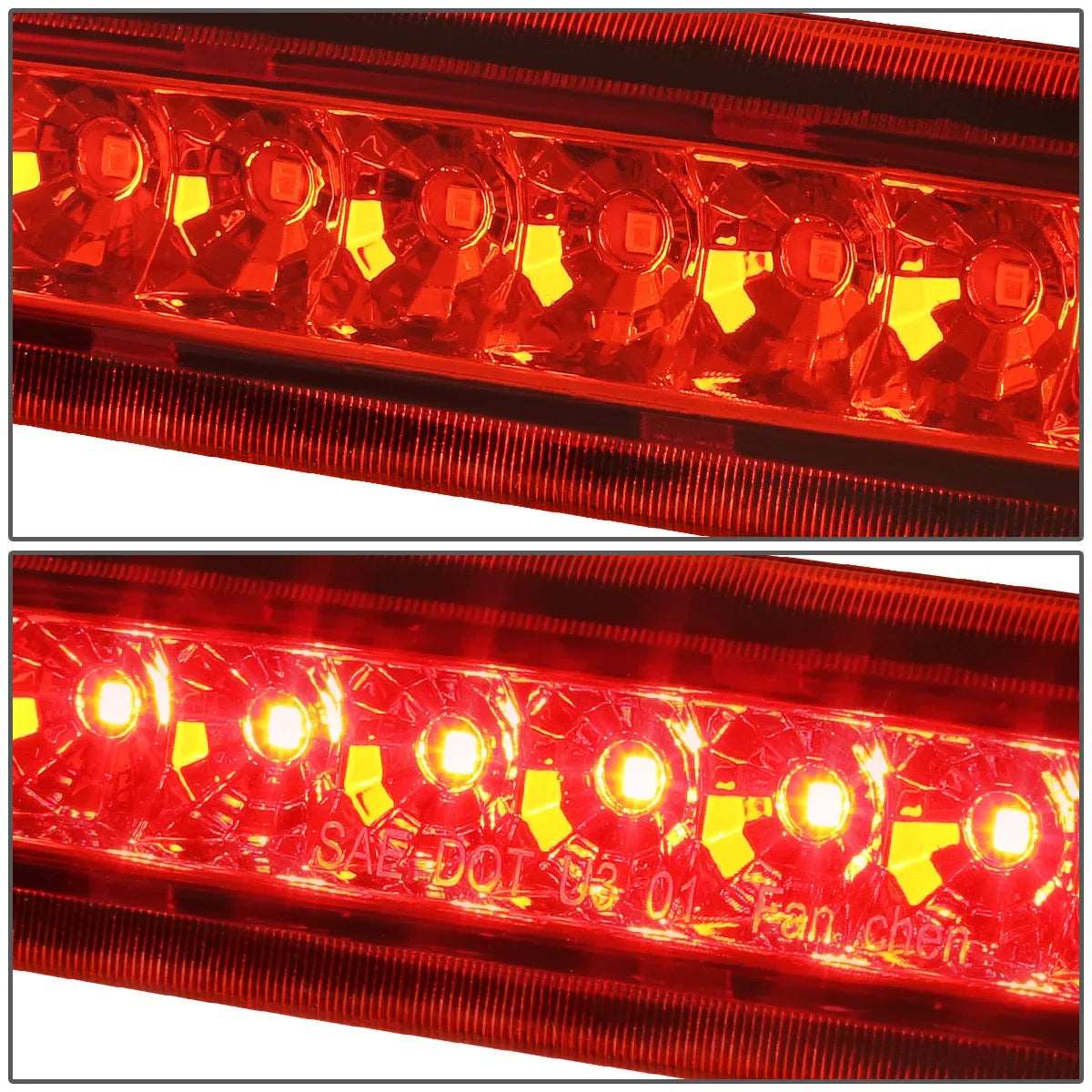 DNA Motoring 3BL-4RUNNER03-LED-RD For 2003 to 2009  4Runner N210 Rear LED 3rd Third Tail Brake Light Stop Lamp Red Housing 04 05 06 07 08