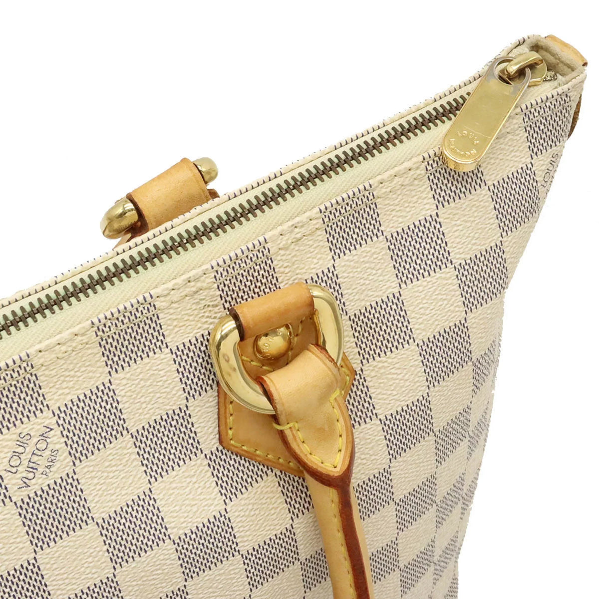 Authenticated Used LOUIS VUITTON Louis Vuitton Damier Azur Saleya PM Handbag Tote Bag Shoulder N51186