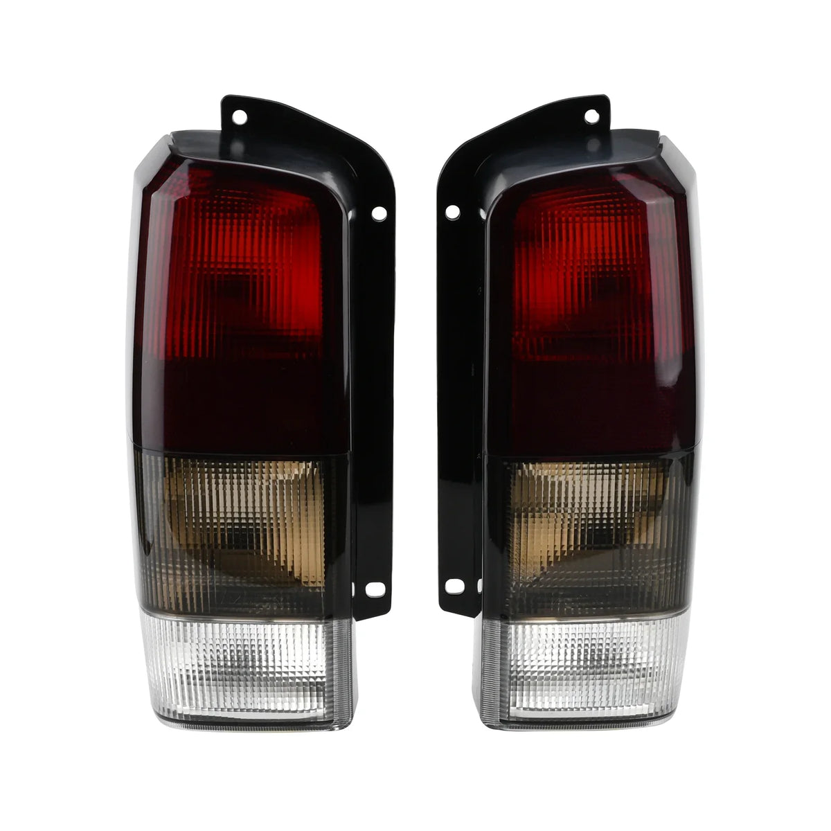 Fits for Jeep 97-01 XJ Tail Lights Red/black Smoke Lens Rear Tail Lamps Set(Left + Right)appropriate with 1997-2001 Cherokee XJ