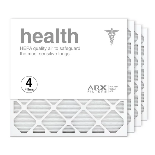 AIRx Filters 24x24x1 Air Filter MERV 13 Pleated HVAC AC Furnace Air Filter, Health 4-Pack Made in the USA
