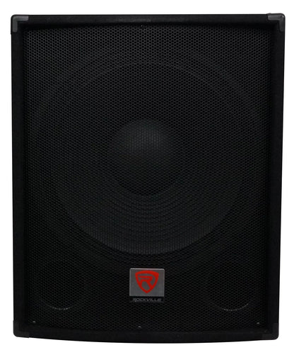 Rockville SBG1184 18" 1000 Watt Passive 4-Ohm Pro DJ Subwoofer + Steel Casters