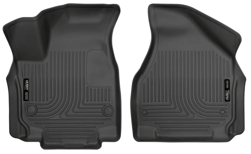 Husky by RealTruck Weatherbeater Series Front Floor Liners Black Front Row suitable with select: 2017-2021 Chrysler Pacifica Touring L, 2023 Chrysler Pacifica