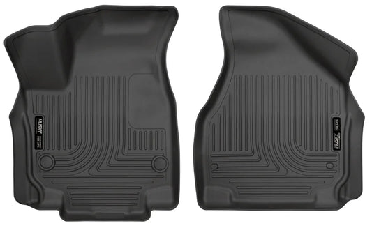 Husky by RealTruck Weatherbeater Series Front Floor Liners Black Front Row suitable with select: 2017-2021 Chrysler Pacifica Touring L, 2023 Chrysler Pacifica