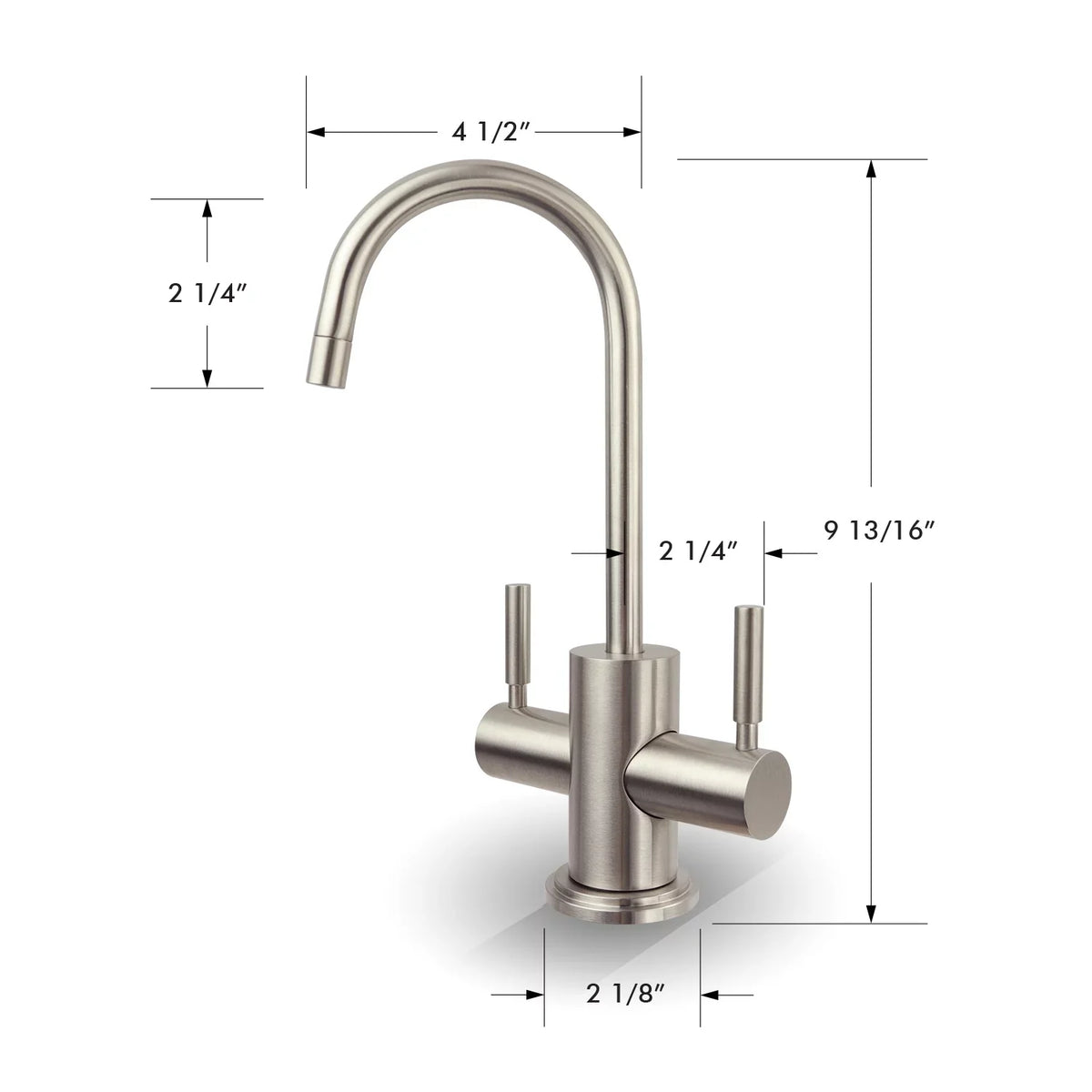 APEC Westbrook 2-Handle Instant Hot and Cold Reverse Osmosis Drinking aqua Dispenser Faucet in Brushed Nickel