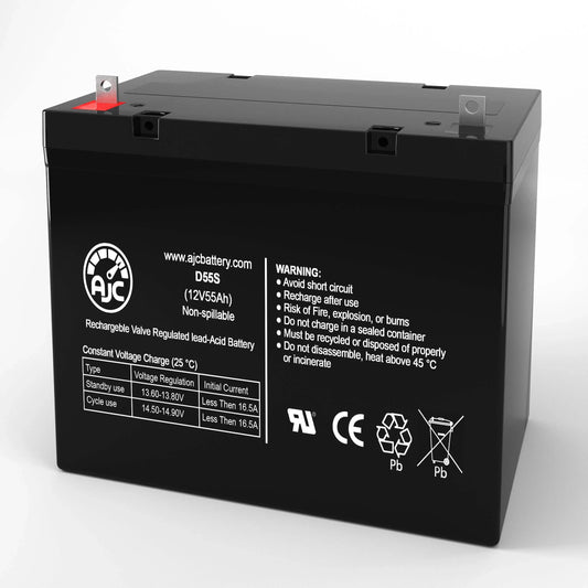 Dalton Tacahe Mid-Wheel Drive PC1350 12V 55Ah Mobility Scooter Battery - This Is an AJC Brand Replacement